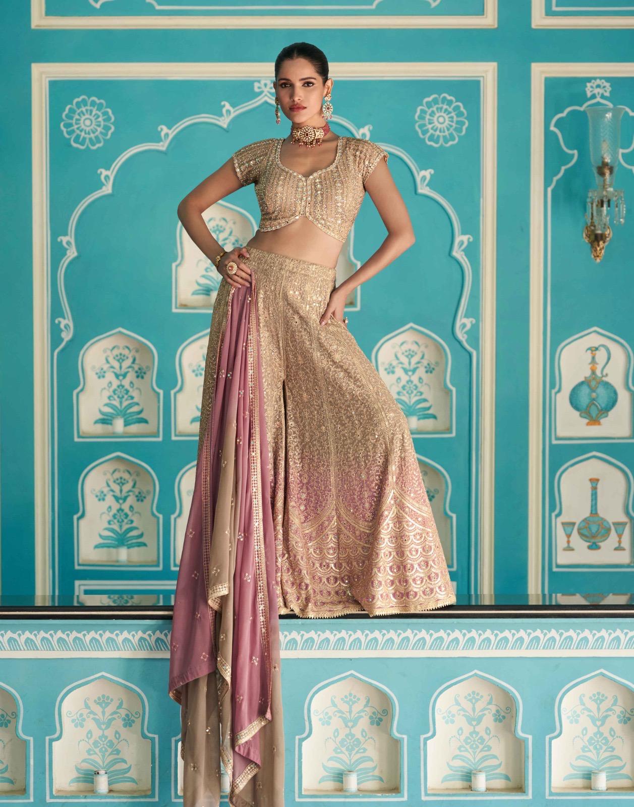 Designer Blouse & Palazzo Set