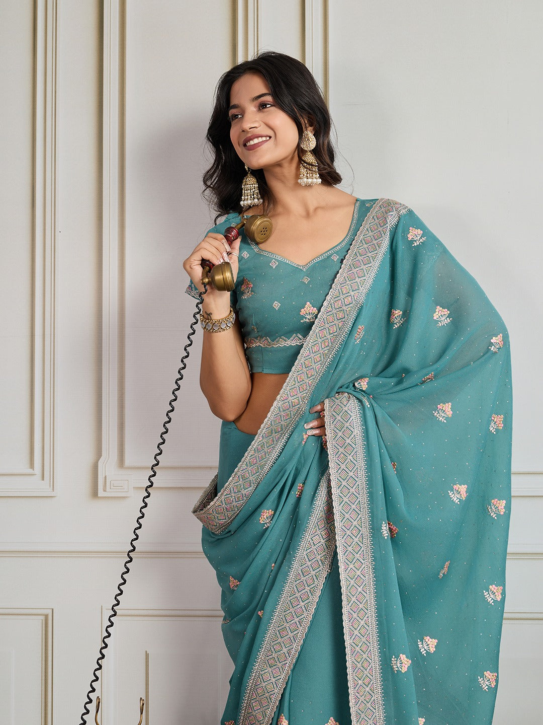Party Wear Soft  Star Georgette  Saree