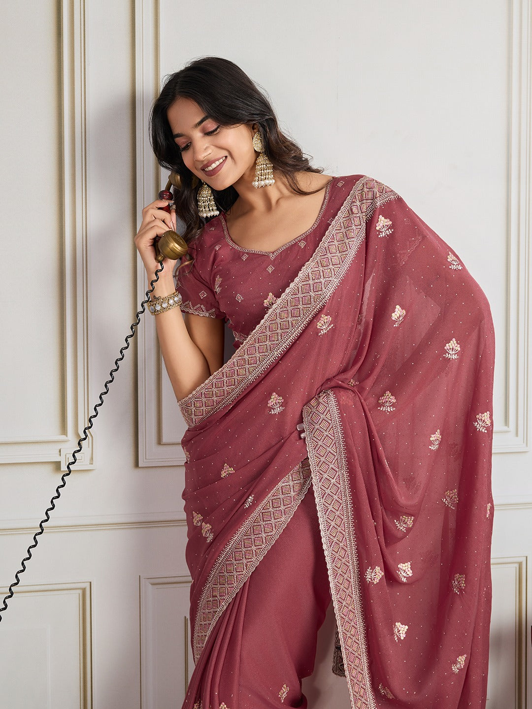 Party Wear Soft  Star Georgette  Saree