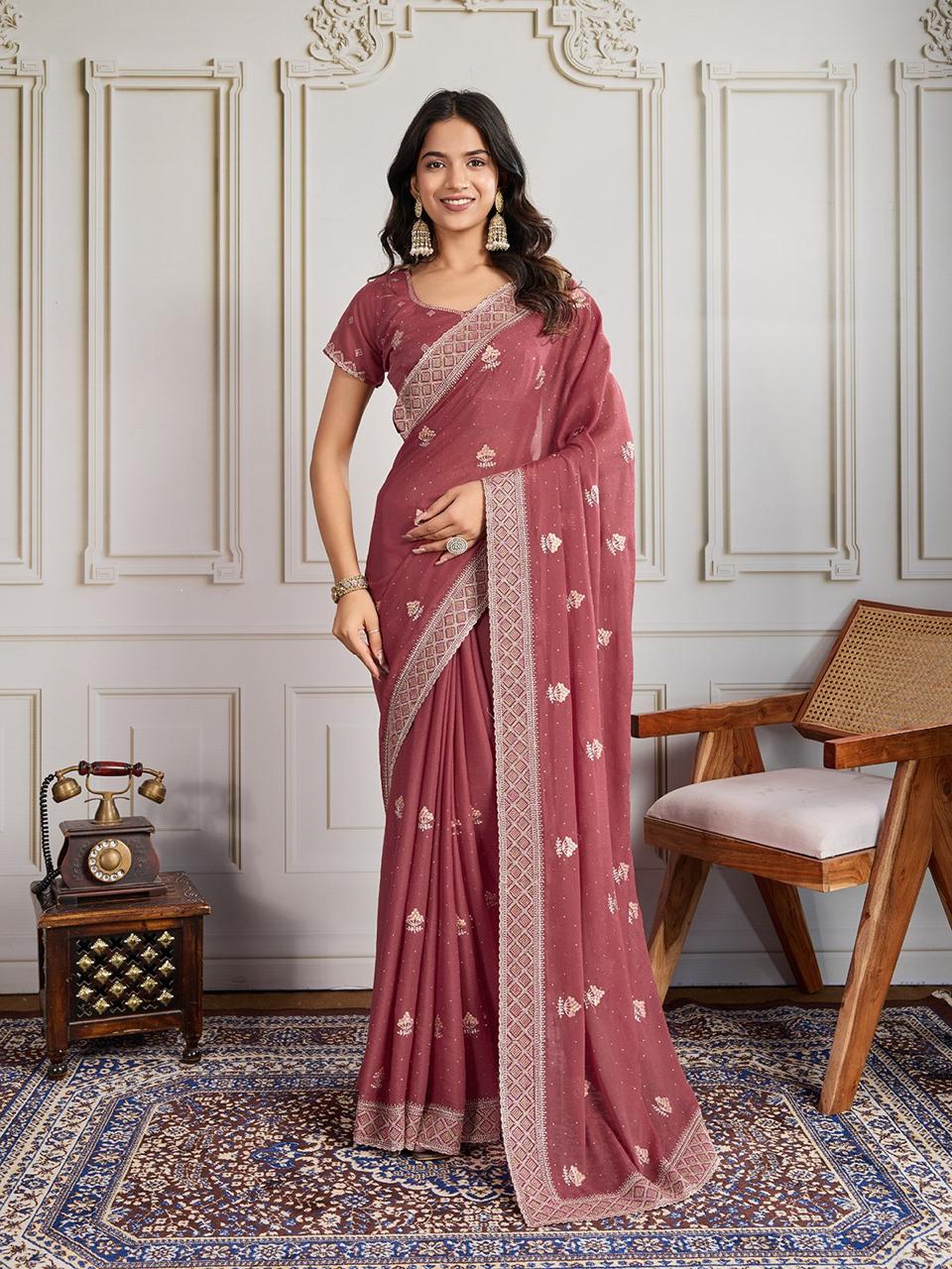Party Wear Soft  Star Georgette  Saree