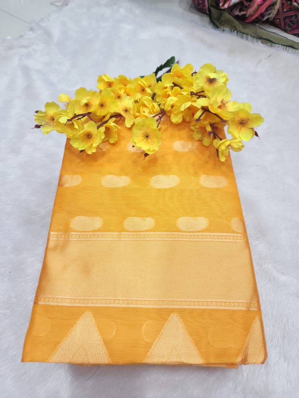 Designer Yellow Soft Silk Saree