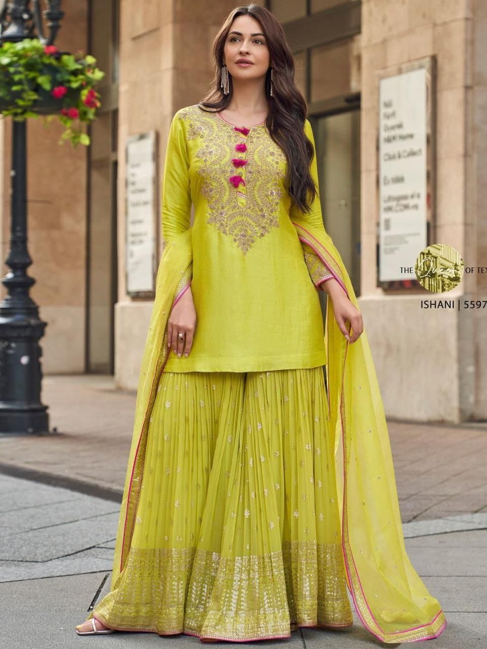 Silk Women Kurti With Dupatta & Bottomwear