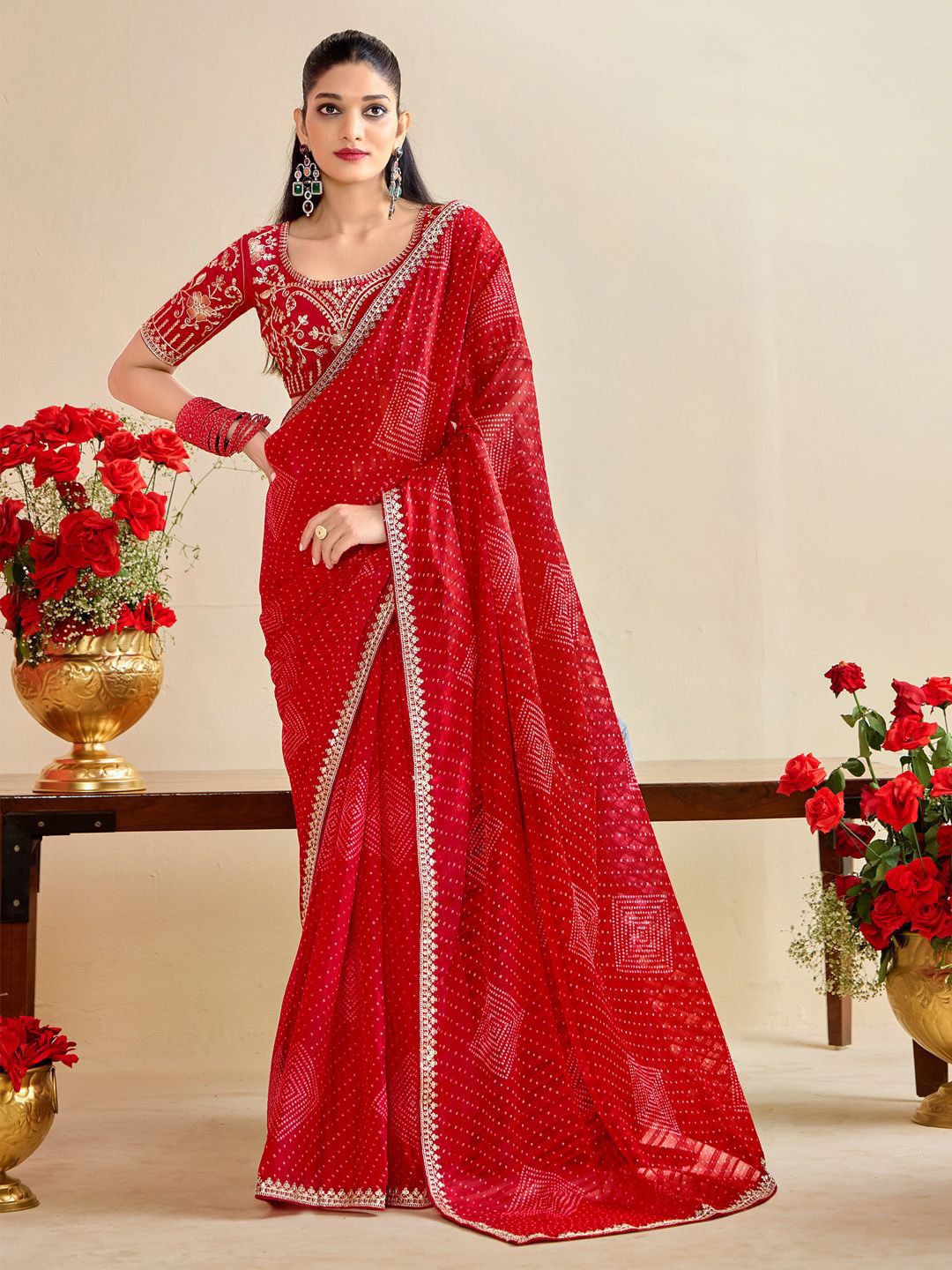 georgette beautiful attractive women's saree