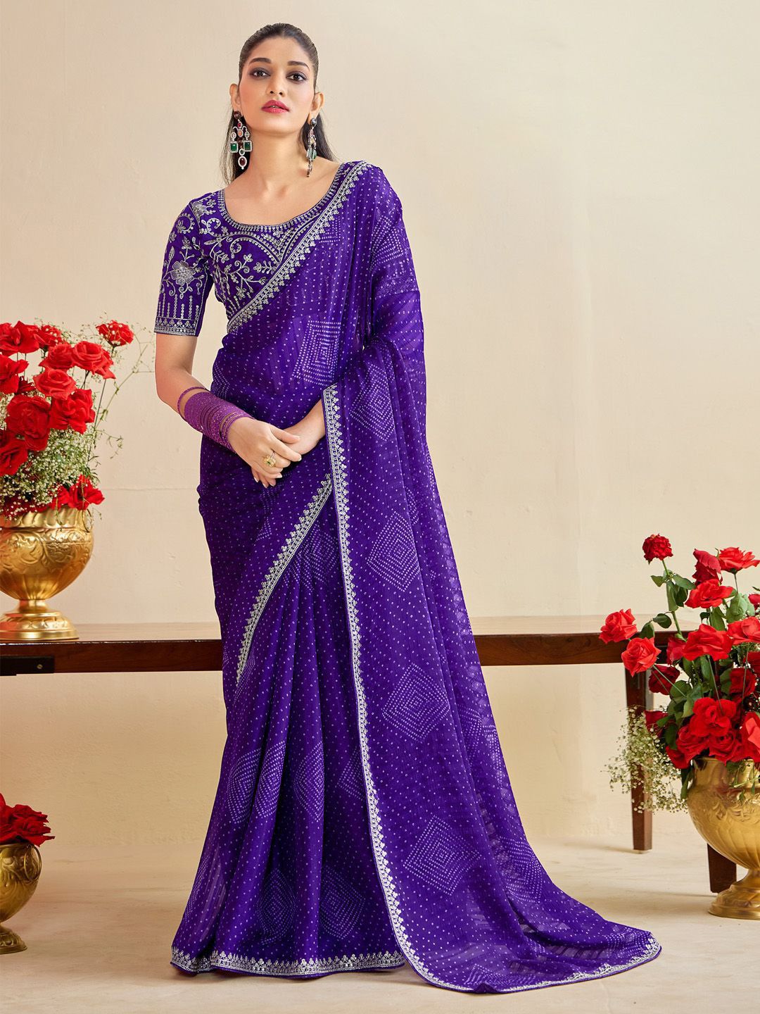 georgette beautiful attractive women's saree