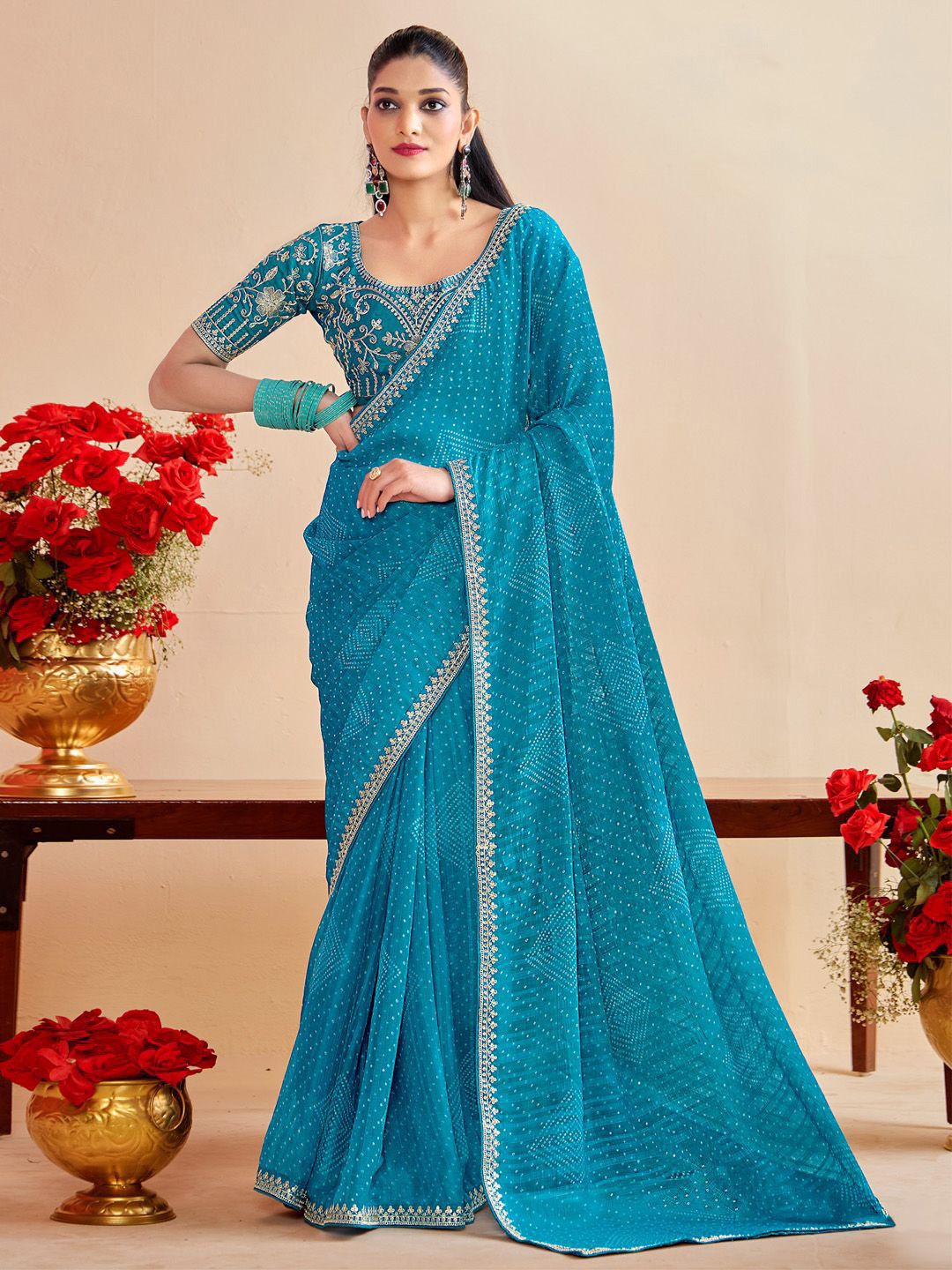 georgette beautiful attractive women's saree