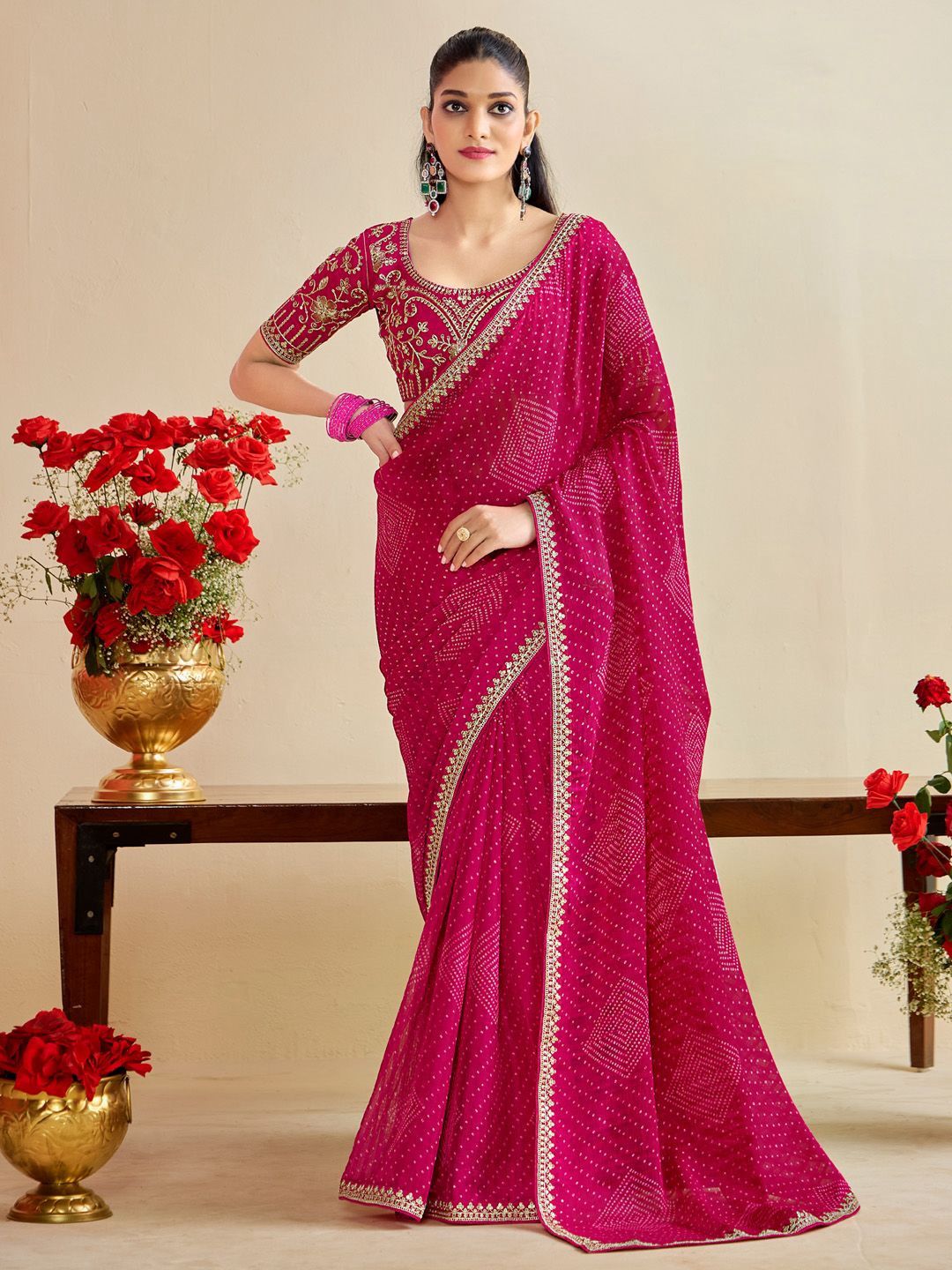 georgette beautiful attractive women's saree