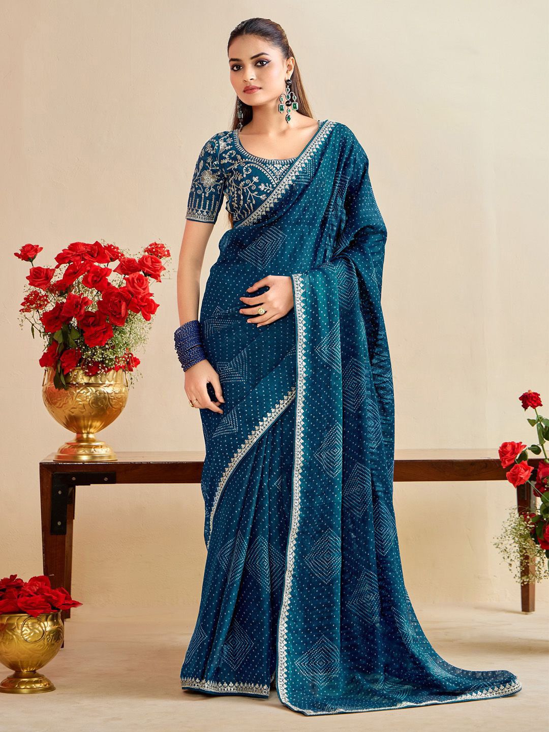 georgette beautiful attractive women's saree