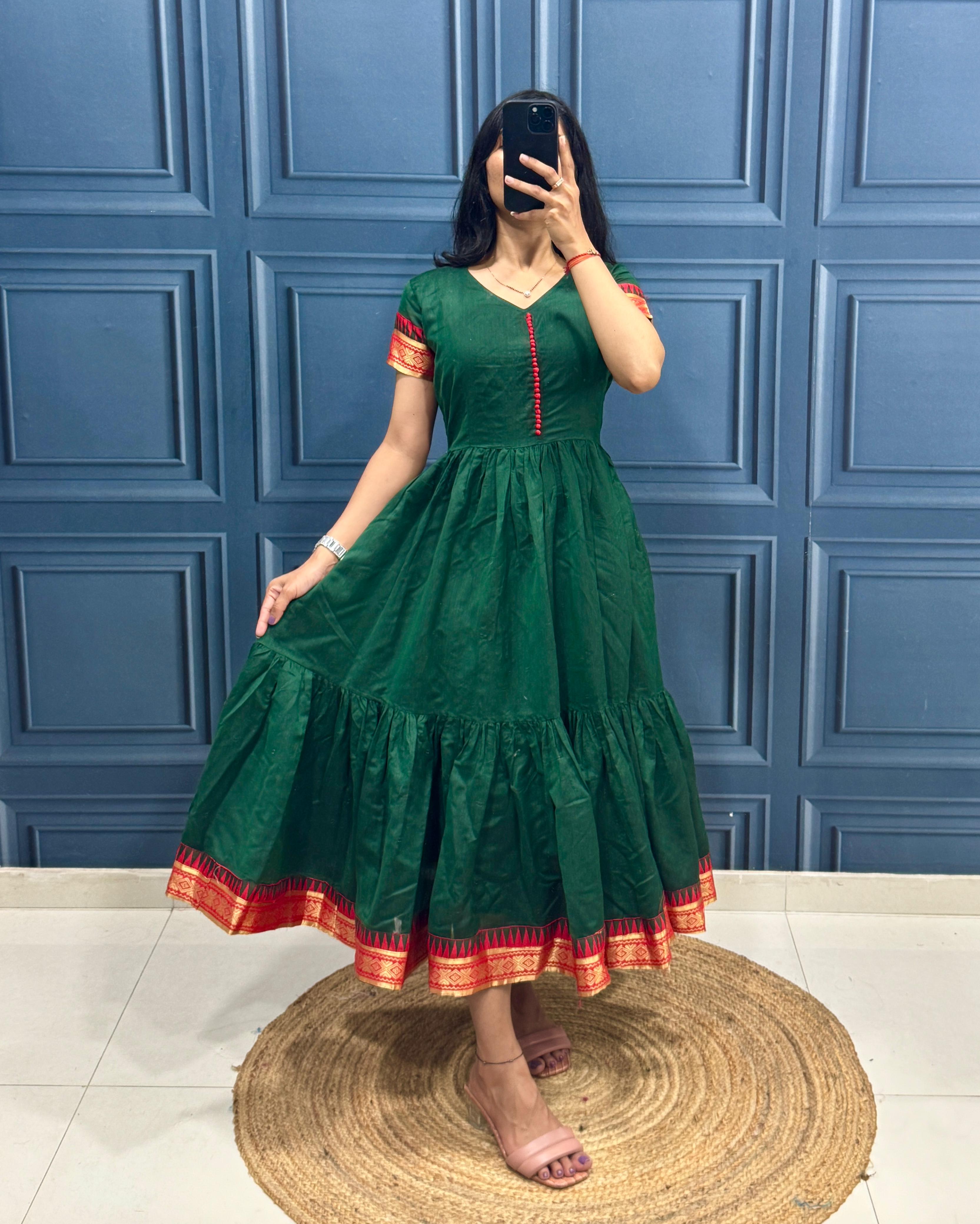 Traditional Style Cotton Maxi Dress