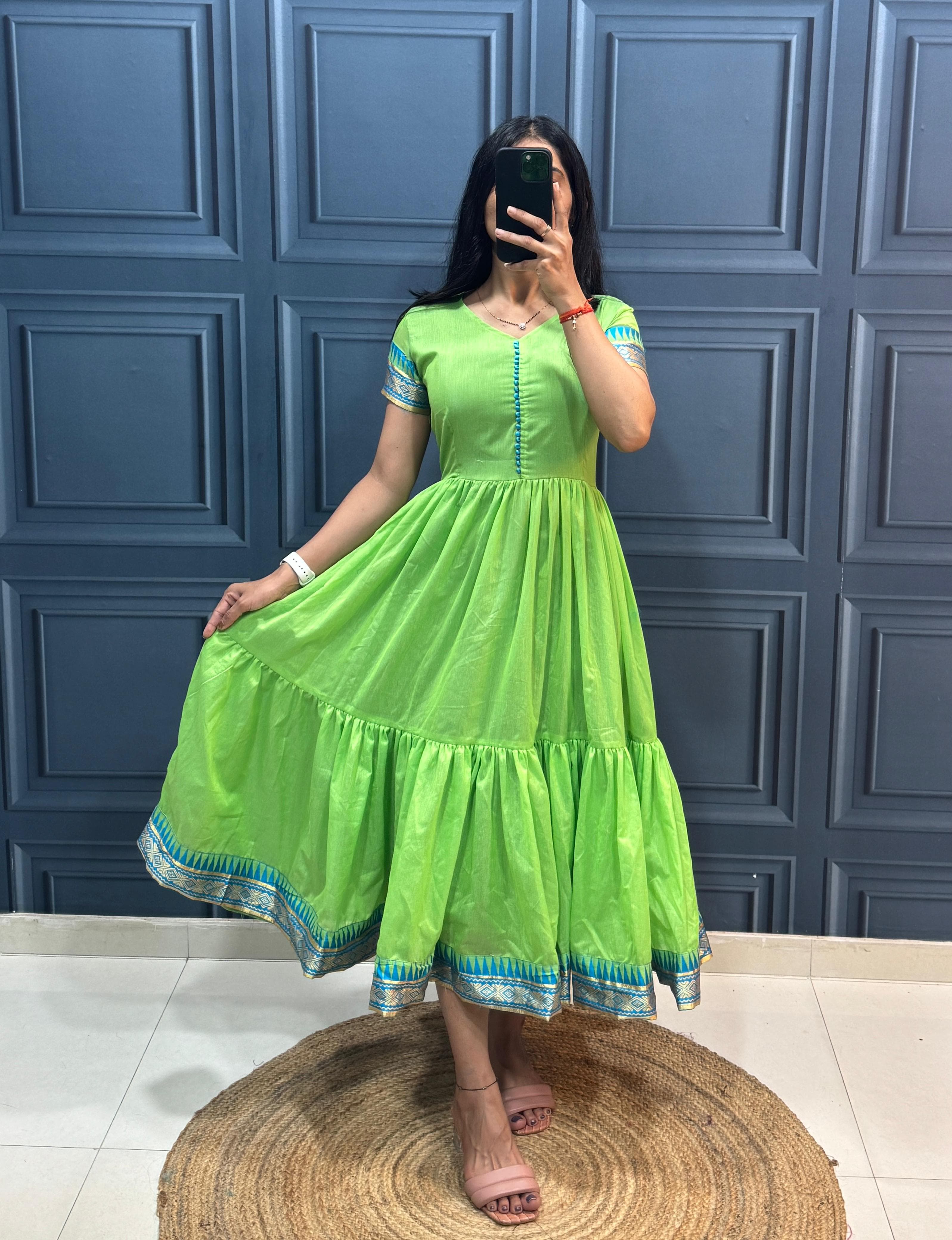 Traditional Style Cotton Maxi Dress