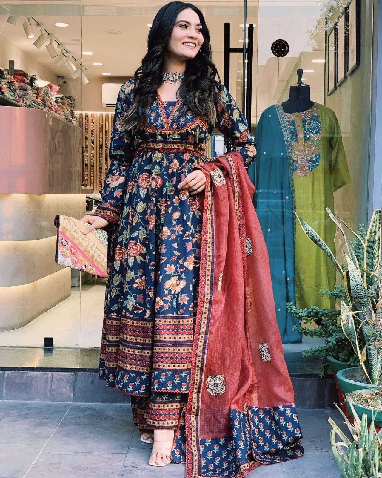 Women's Beautiful Heavy Anarkali Embroidered Kurti