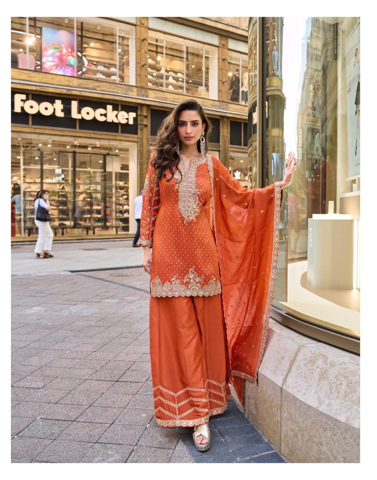 Simar Silk Embroidered Suit