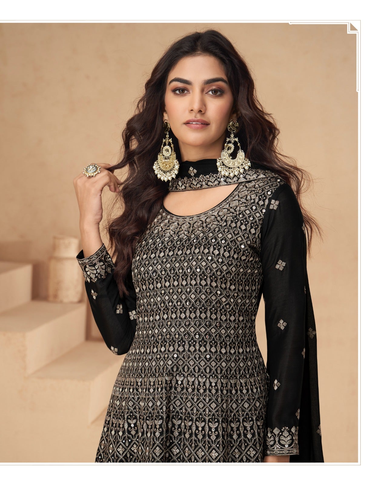 Royal Chinon Silk Suit Set