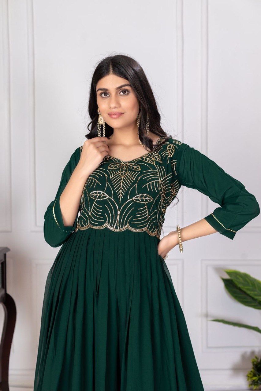 Zaria Luxe Embroidered Gown