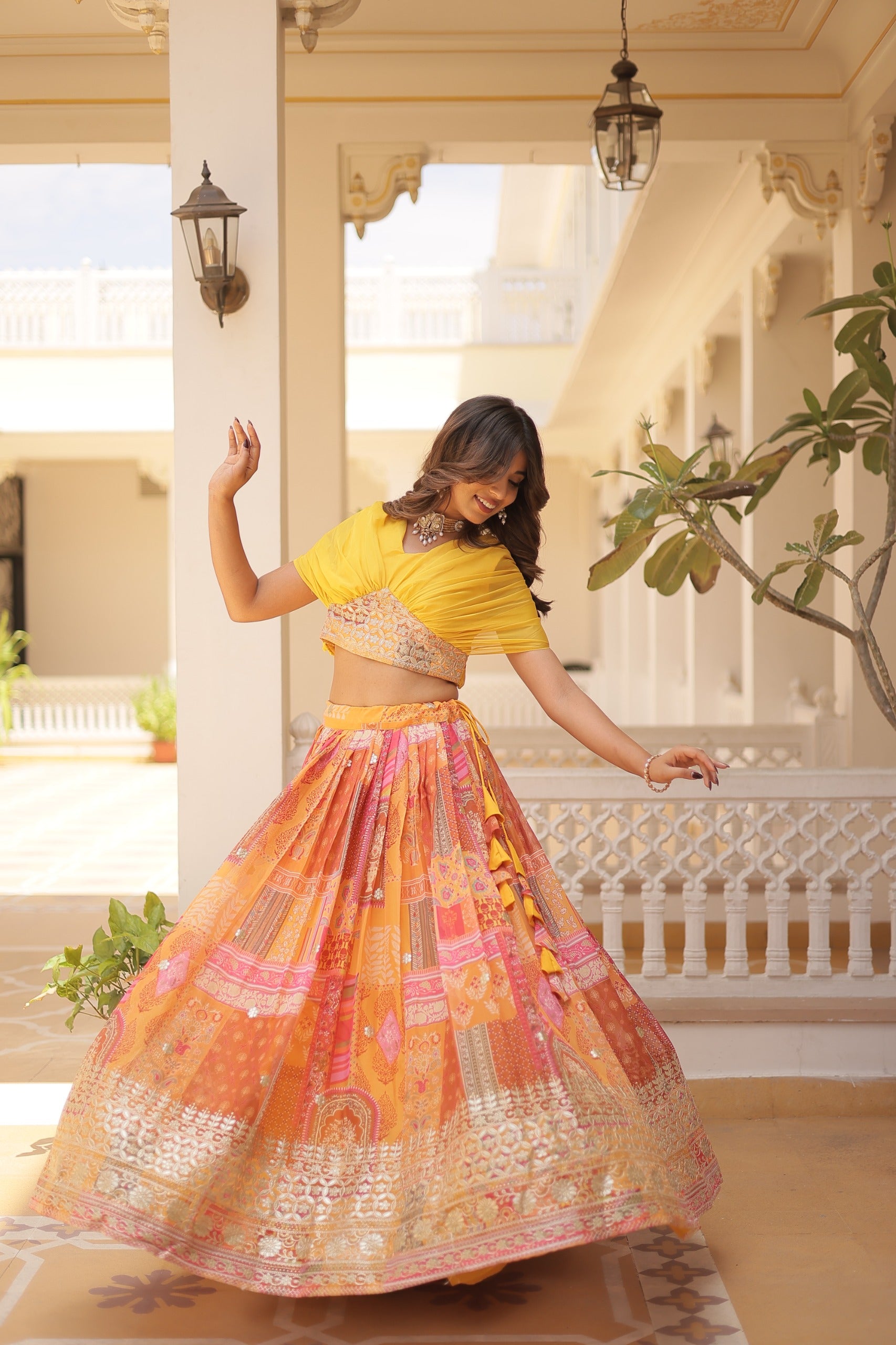 Russian Silk Wine Lehenga Choli Set