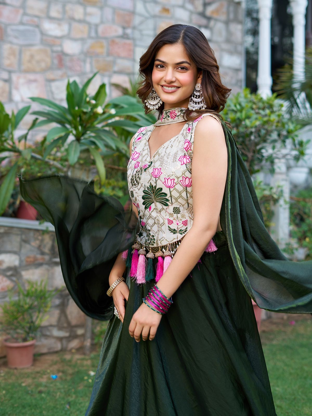 Pure Tissue Silk Lehenga Choli