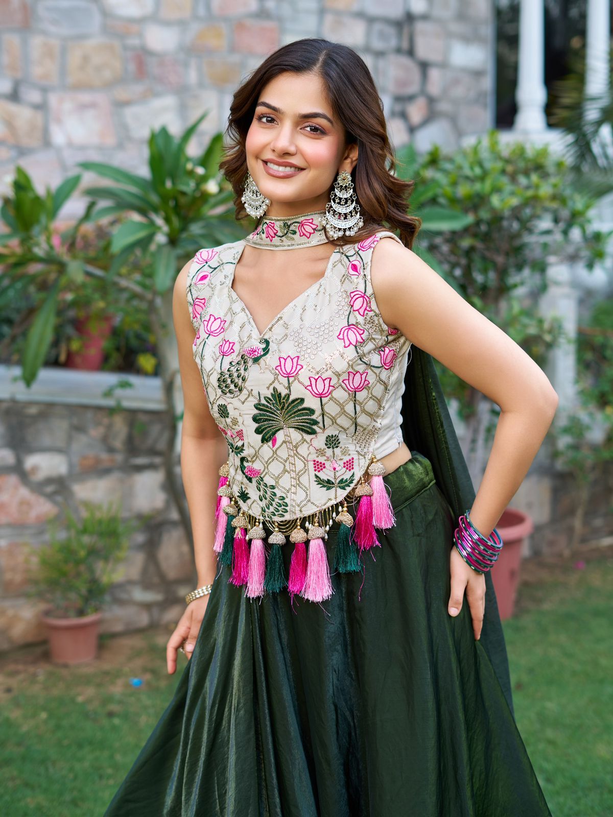 Pure Tissue Silk Lehenga Choli