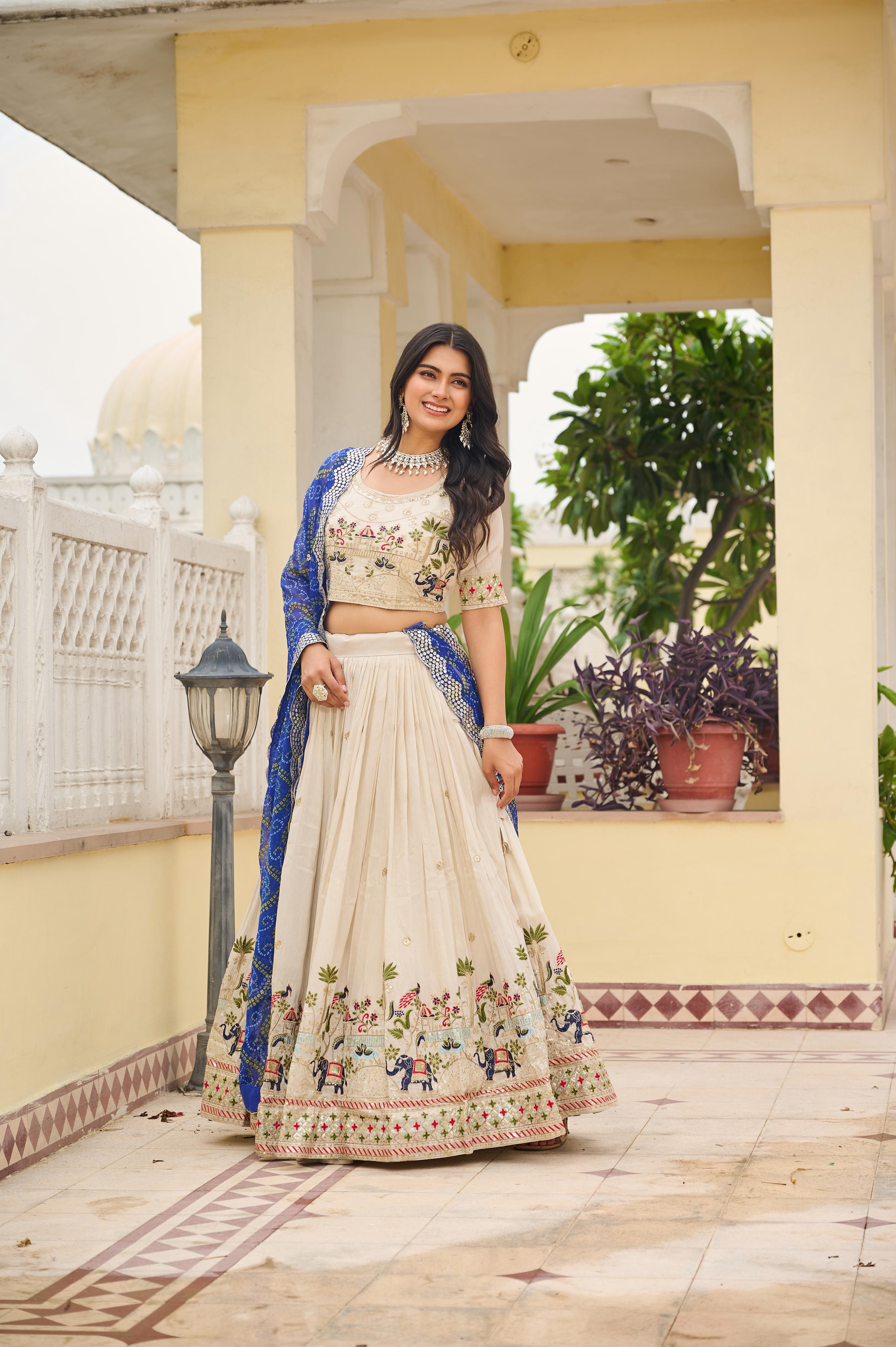 Pure Tissue Silk Lehenga Choli With Dupatta