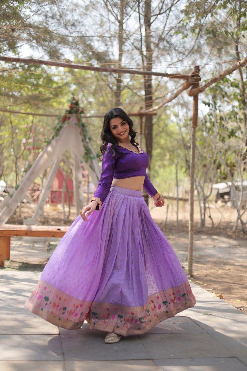 Viscose Semi Stitched Lehenga Set