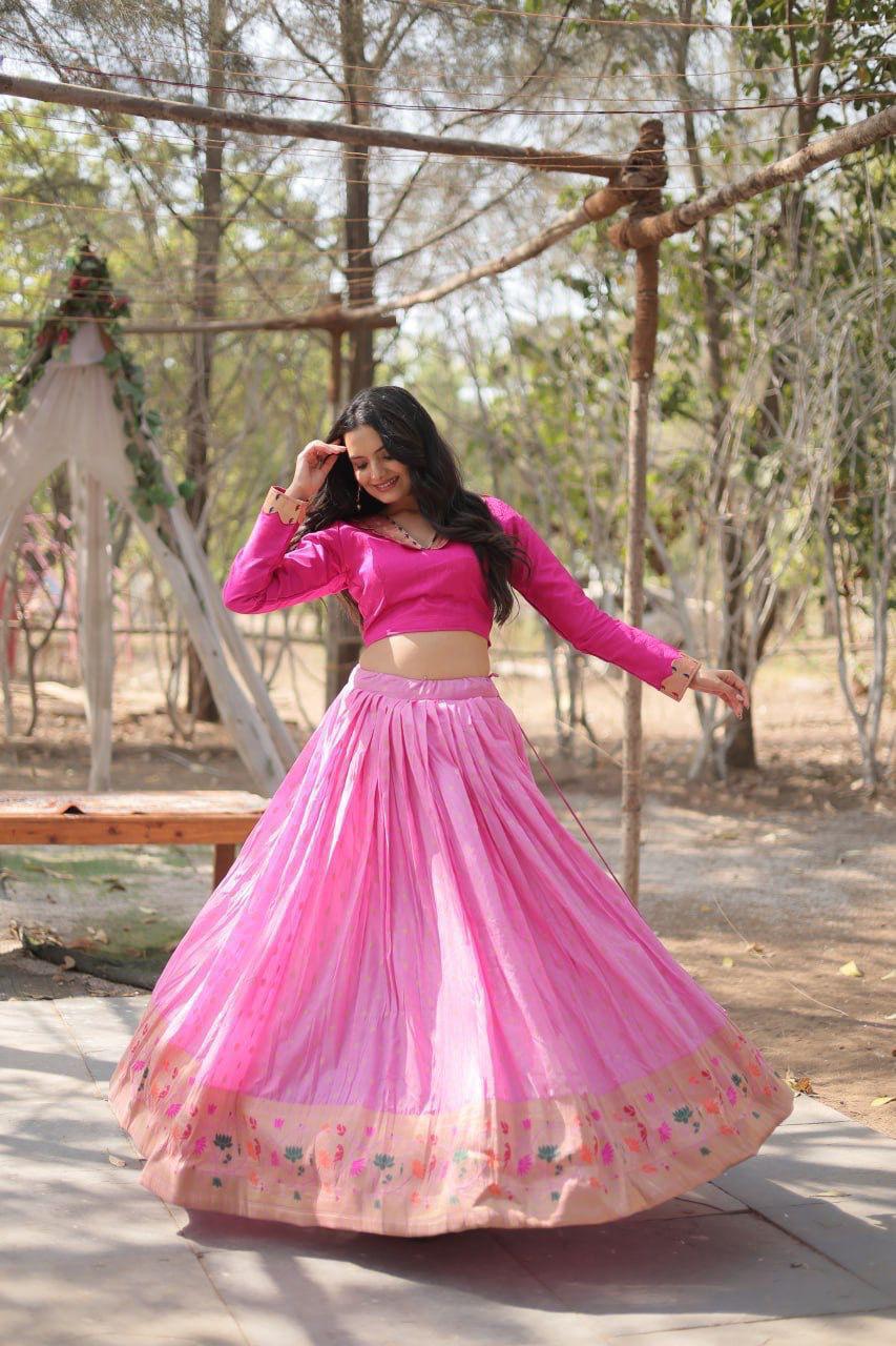 Viscose Semi Stitched Lehenga Set