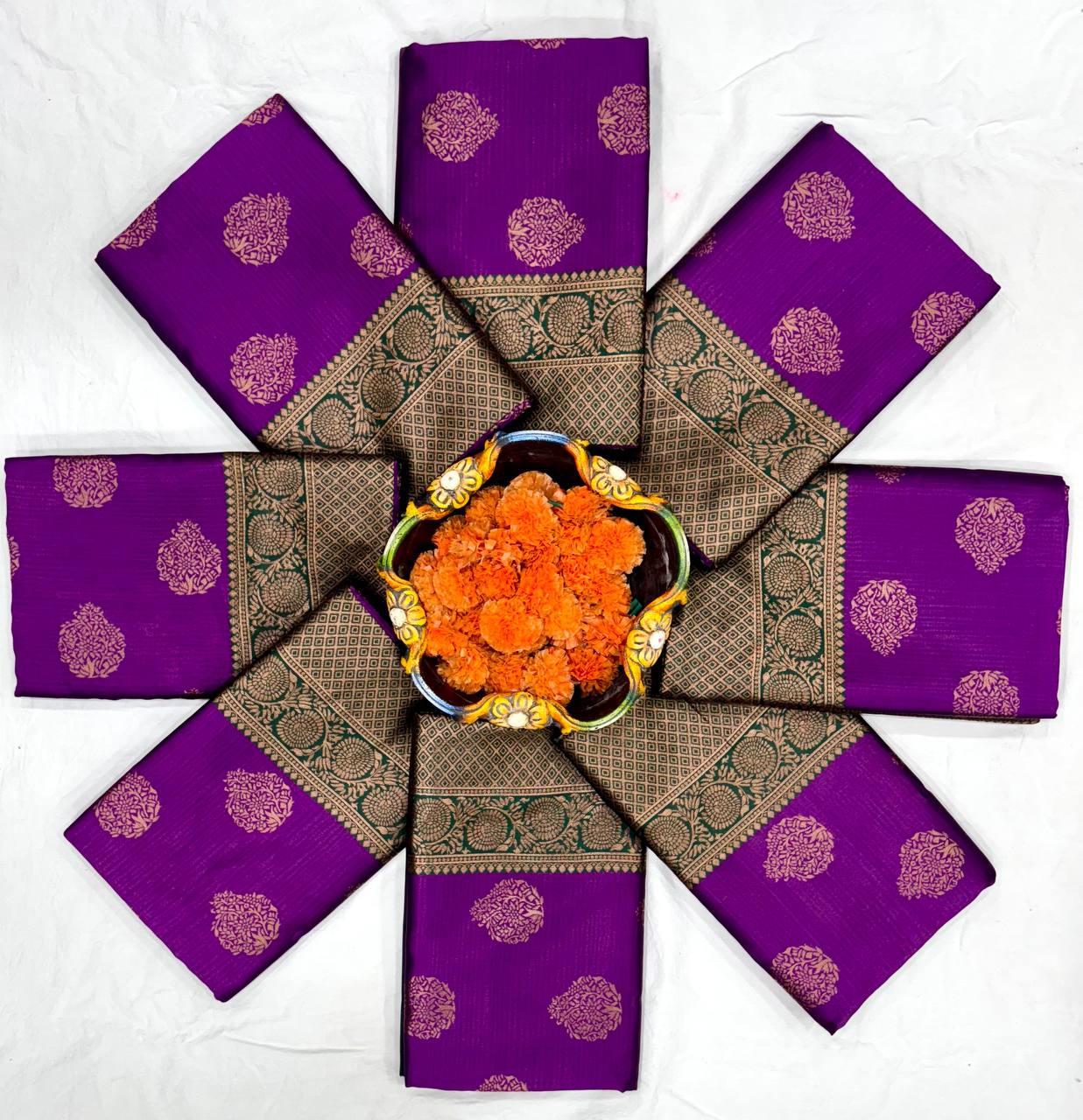 Enchanting Purple Soft Silk Saree