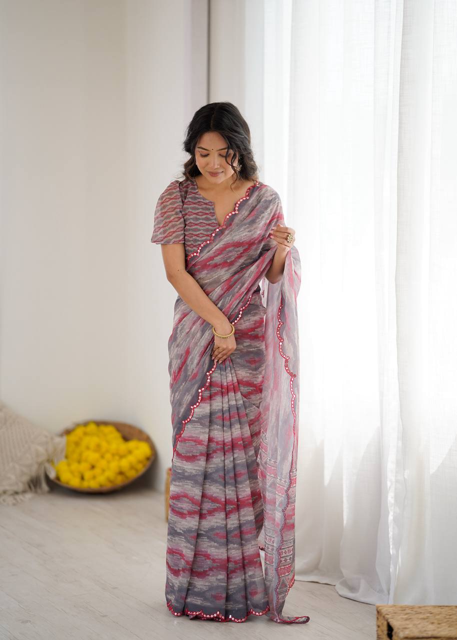 Georgette Printed Saree