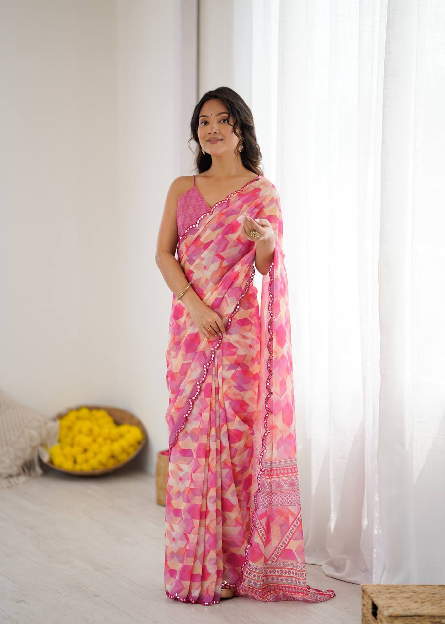 Georgette Printed Saree