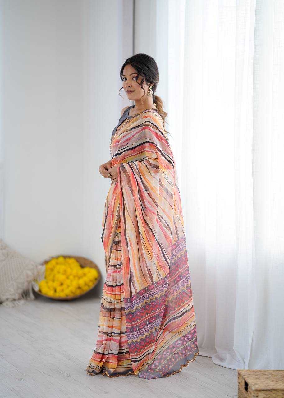 Georgette Printed Saree