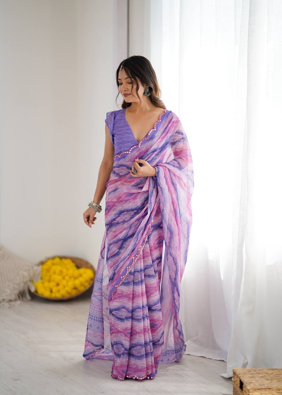 Georgette Printed Saree