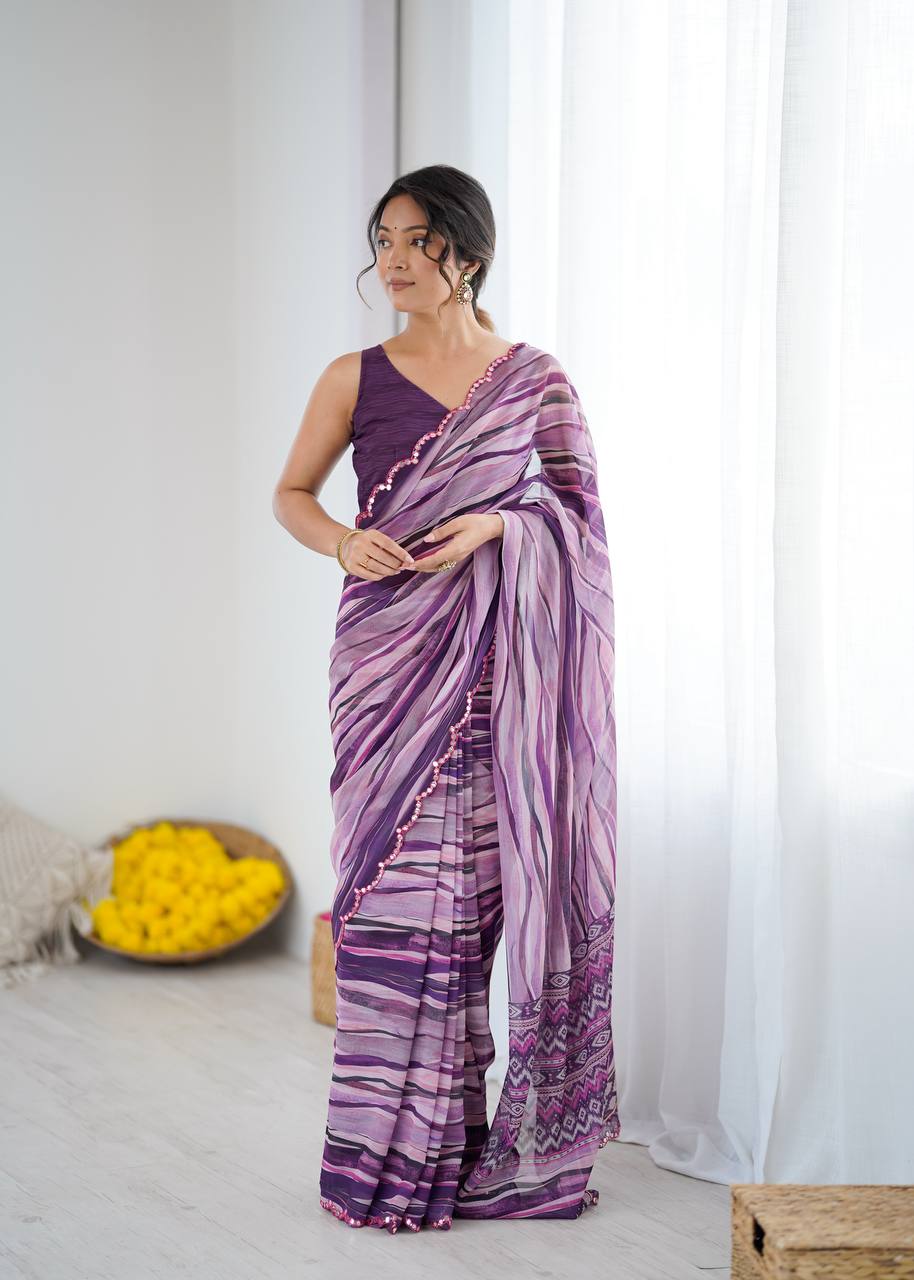 Georgette Printed Saree