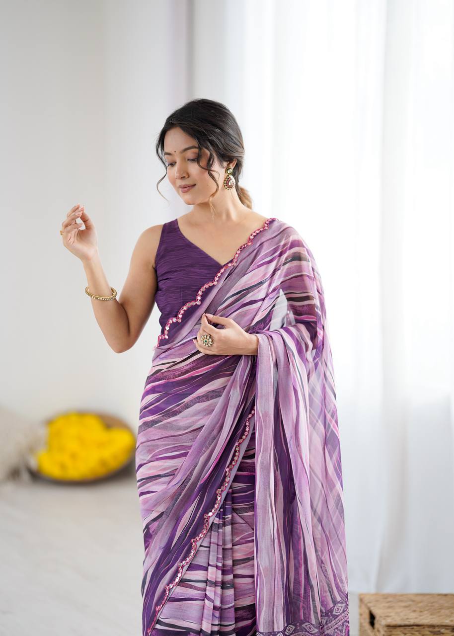 Georgette Printed Saree