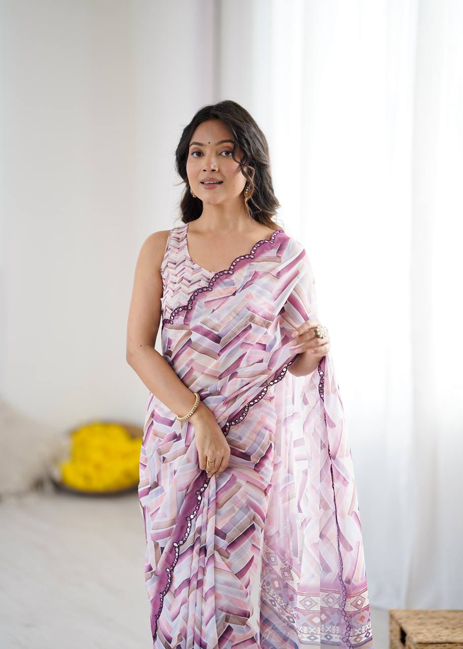 Georgette Printed Saree