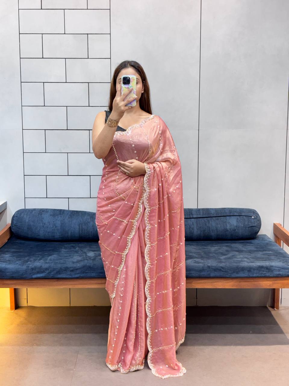 Luxurious and Glamorous Trending Hand Work Saree