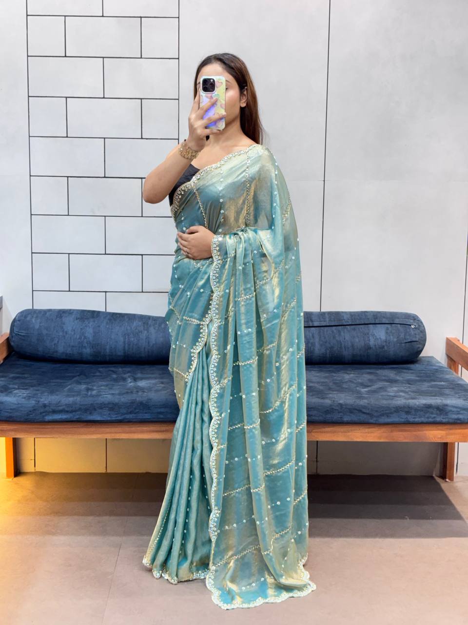 Luxurious and Glamorous Trending Hand Work Saree