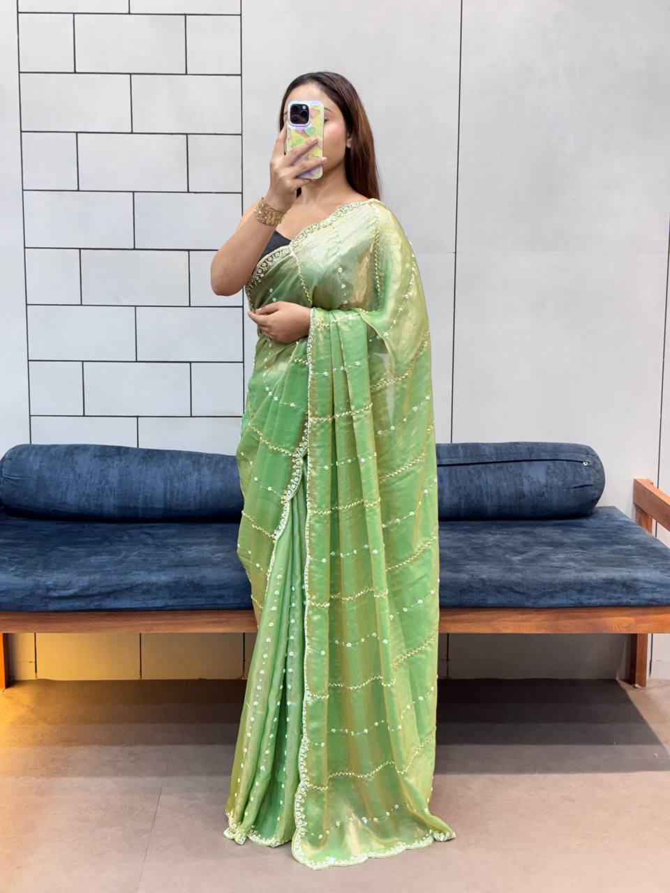 Luxurious and Glamorous Trending Hand Work Saree