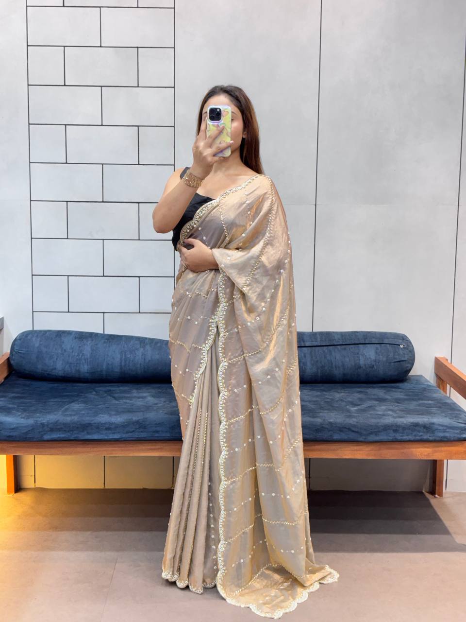 Luxurious and Glamorous Trending Hand Work Saree