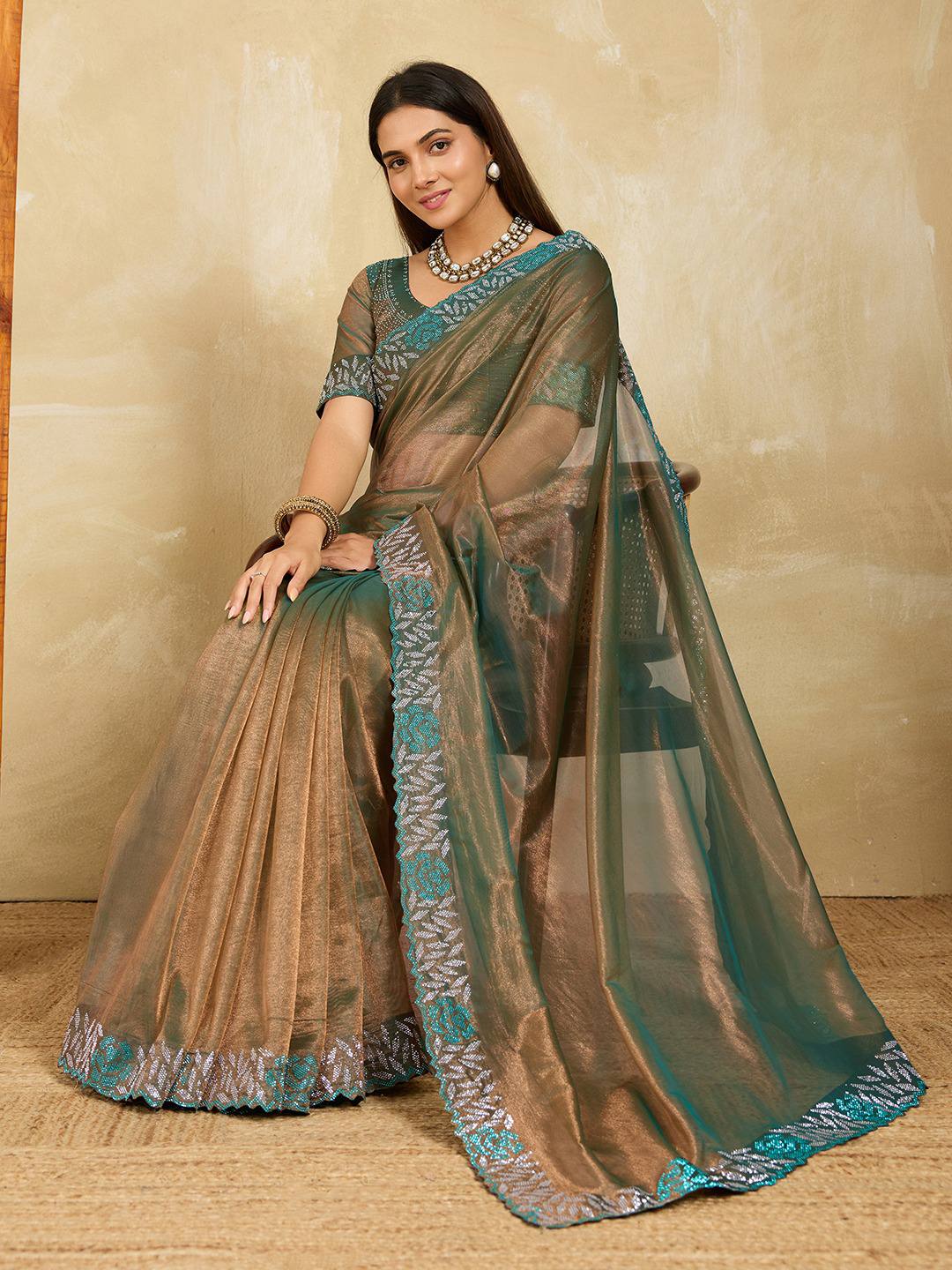 Designer Soft Net Party Saree