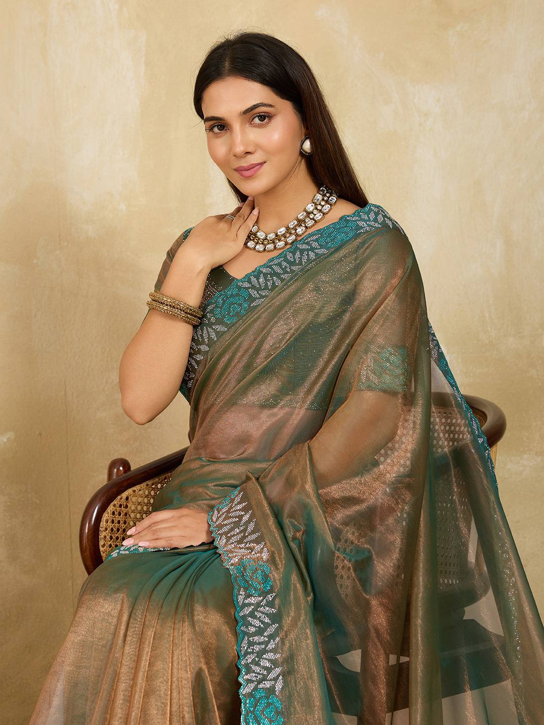 Designer Soft Net Party Saree
