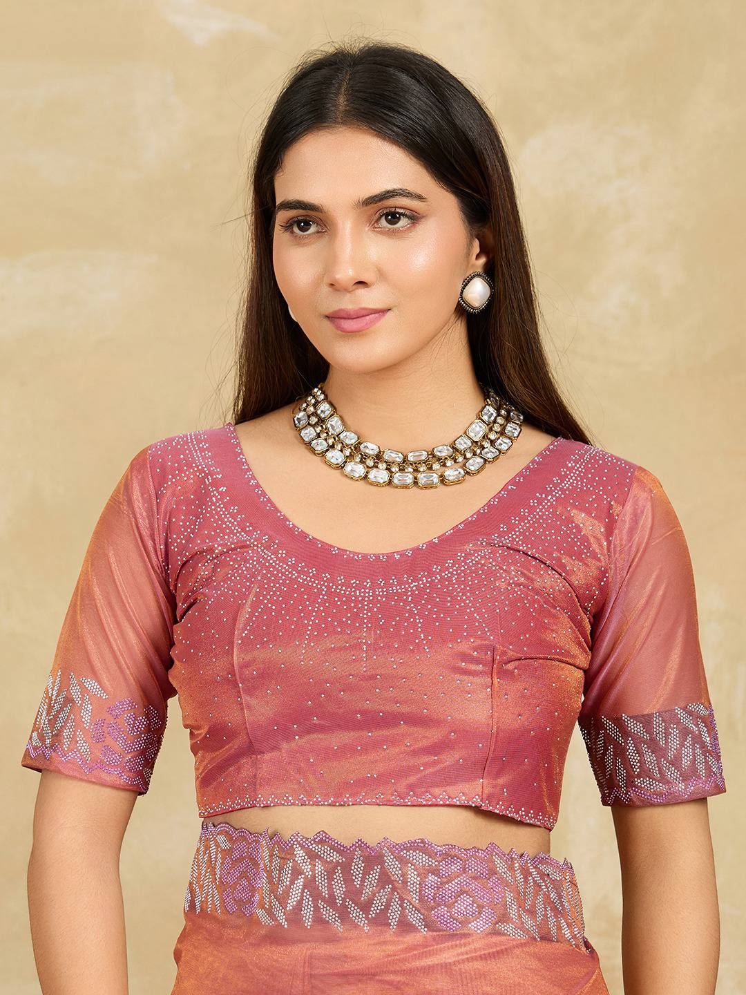 Designer Soft Net Party Saree