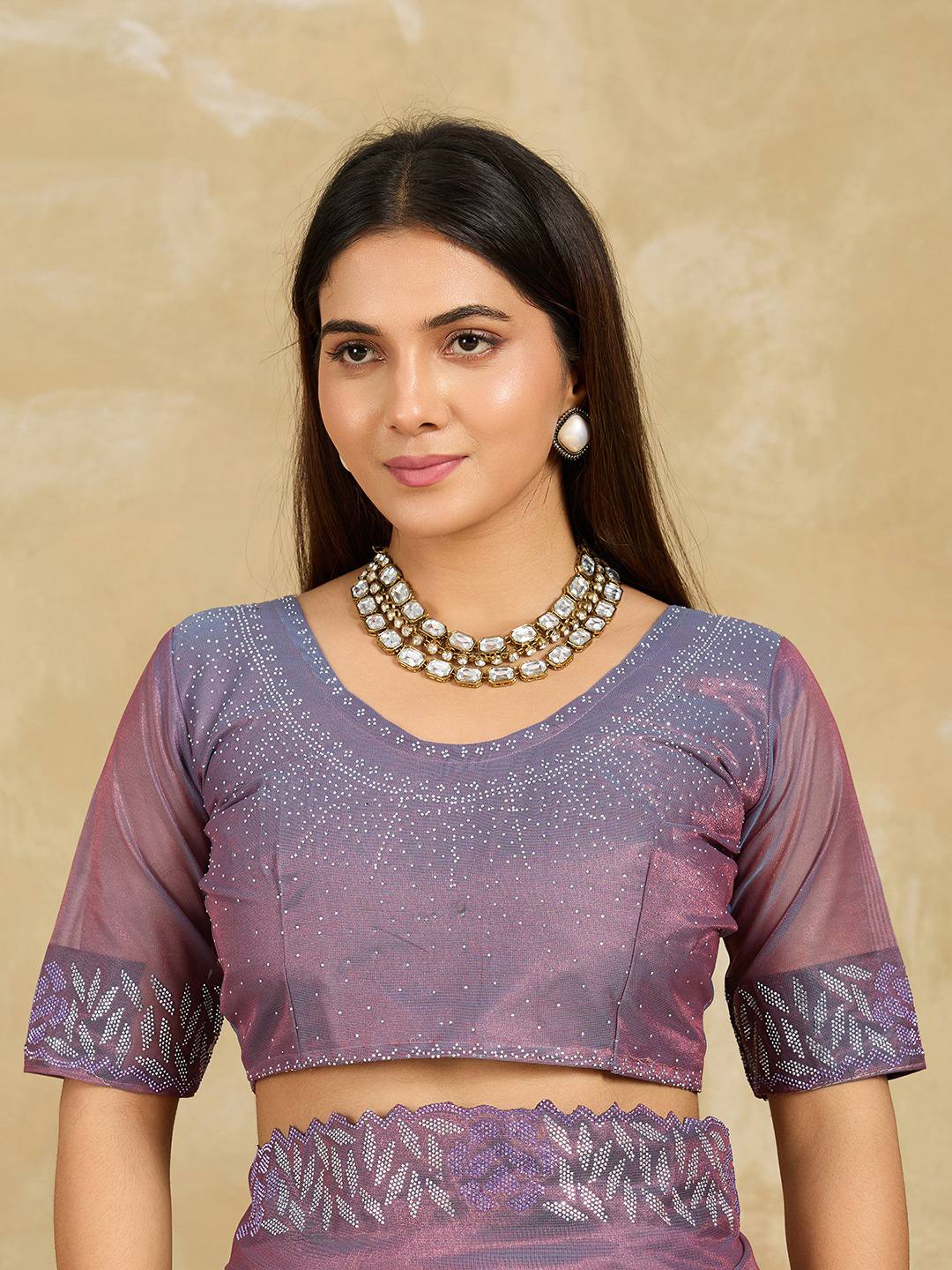 Designer Soft Net Party Saree