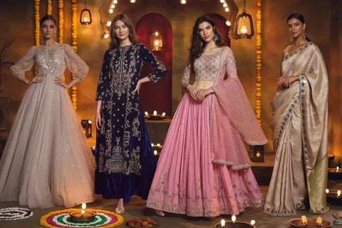 Diwali Dresses, Gowns, Kurtis & Indian Outfits for Women