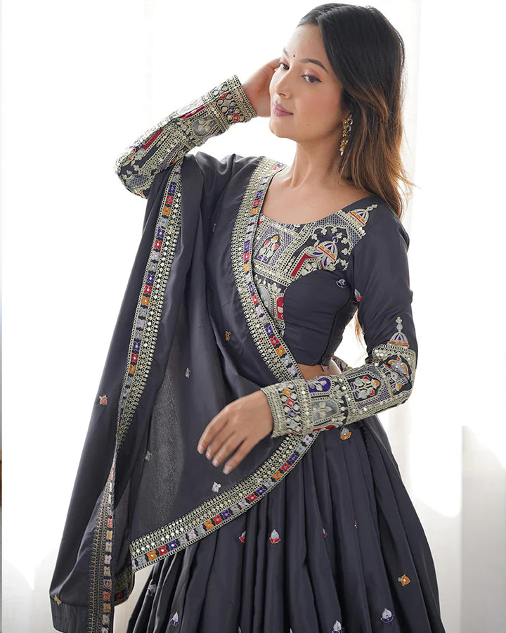 Heavy Thread with Sequins Work Designer Lehenga Choli