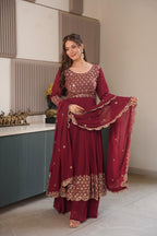 Heavy Faux Georgette Designer Party Wear Anarkali Gown