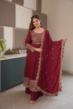 Heavy Faux Georgette Designer Party Wear Anarkali Gown