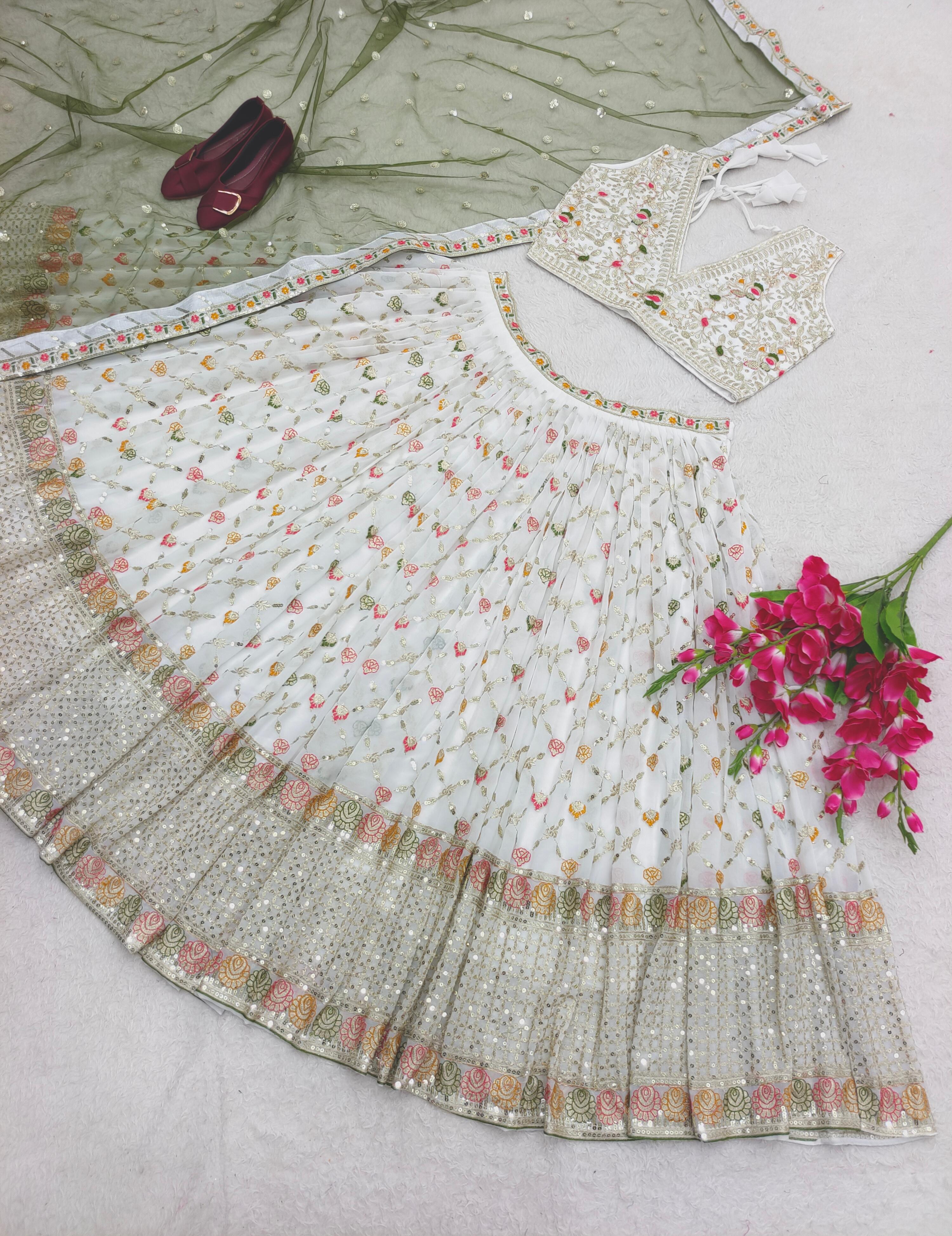 Real Modling Lehenga Choli With Dupatt Set