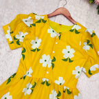 Beautiful flower print cotton One Piece