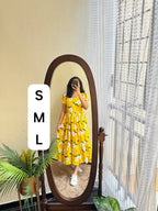 Beautiful flower print cotton One Piece