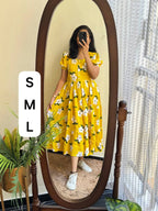 Beautiful flower print cotton One Piece