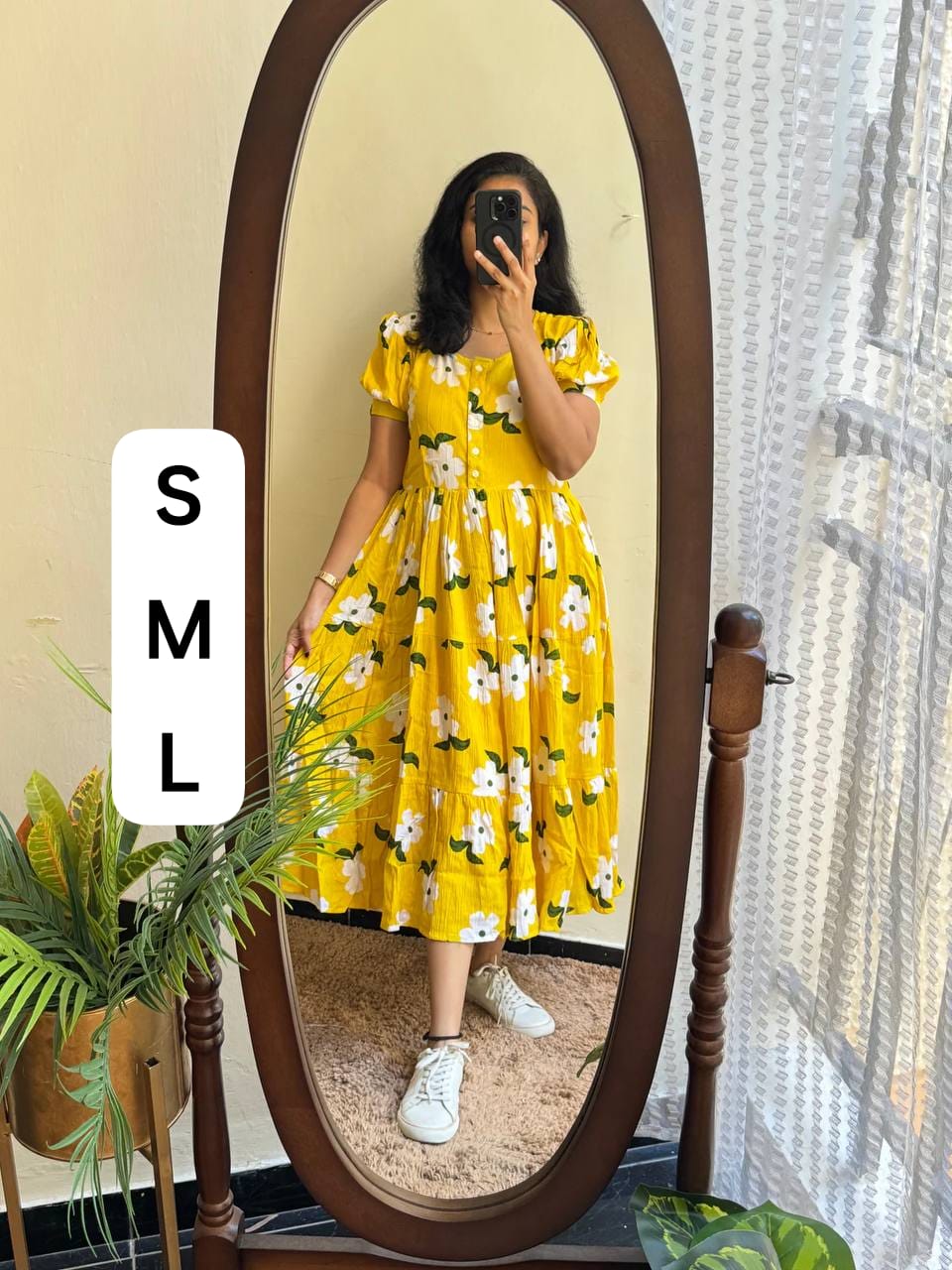 Beautiful flower print cotton One Piece