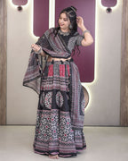 Timeless Black Ajarakh Navratri Chaniya Choli