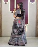 Timeless Black Ajarakh Navratri Chaniya Choli